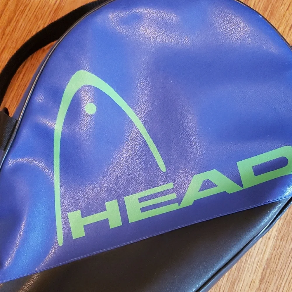 Vtg HEAD Tennis/Raquet Bag With Adjustsble Shoulder Strap & Name Tag